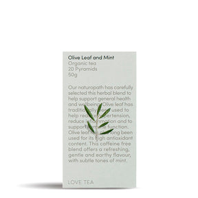 Love Tea Olive Leaf and Mint Tea Pyramids