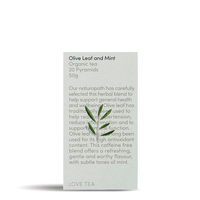 Love Tea Olive Leaf and Mint Tea Pyramids