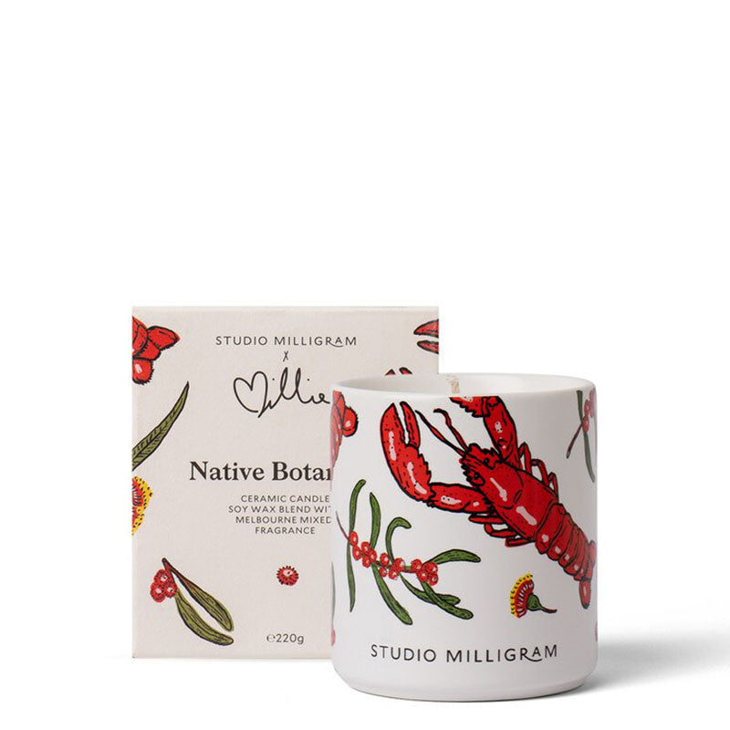 Milligram Christmas Ceramic Scented Candle - Native Botanical