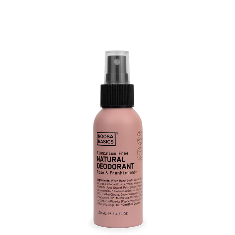 Noosa Basics Natural Deodorant Spray - Rose & Frankincense