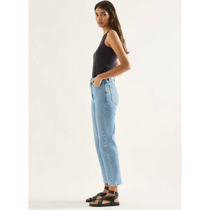 Outland Denim Zoe High Rise Straight Leg Crop Jeans - Cadence