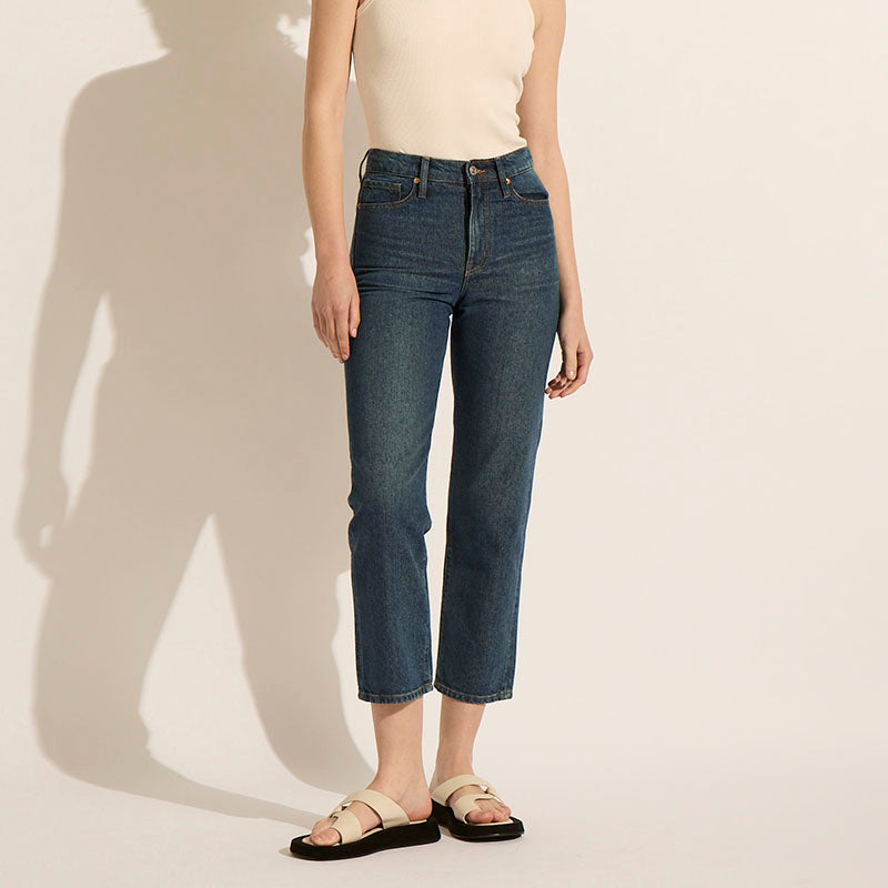 Outland Denim Zoe Straight Leg Crop Jean