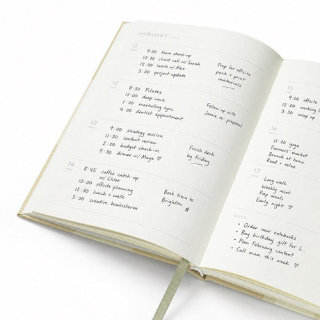 Papier 2027 Weekly Hardcover A5 Diary inside
