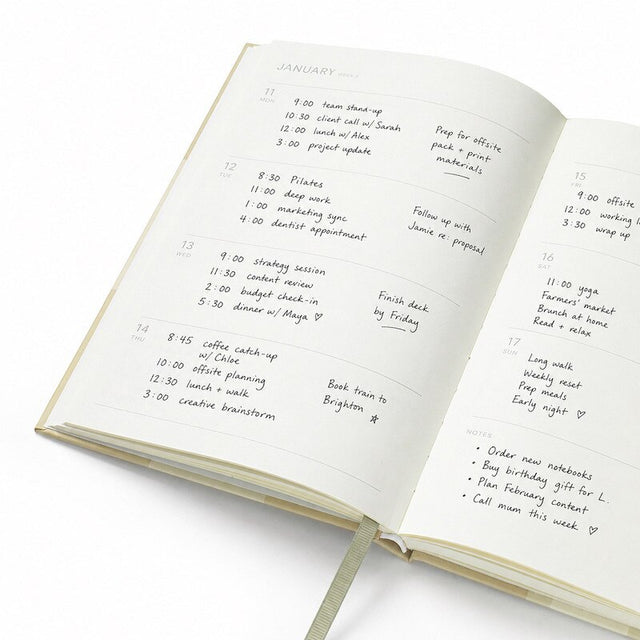 Papier 2027 Weekly Hardcover A5 Diary inside