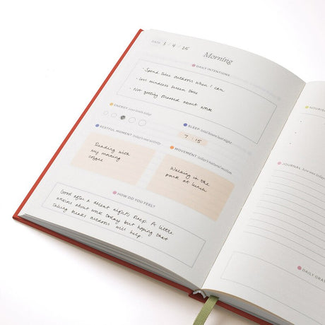 Papier Floral Wellness Journal inside