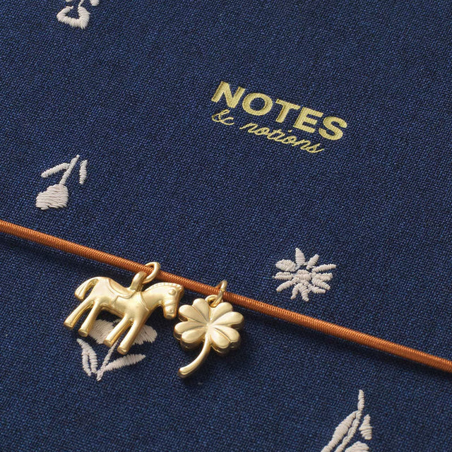 Papier Once Twilight Blooms Fabric-Covered Notebook charms