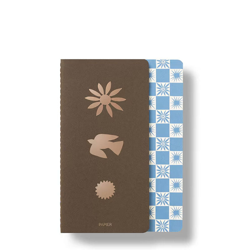 Papier Stitch Bound Notebook - Set of 2