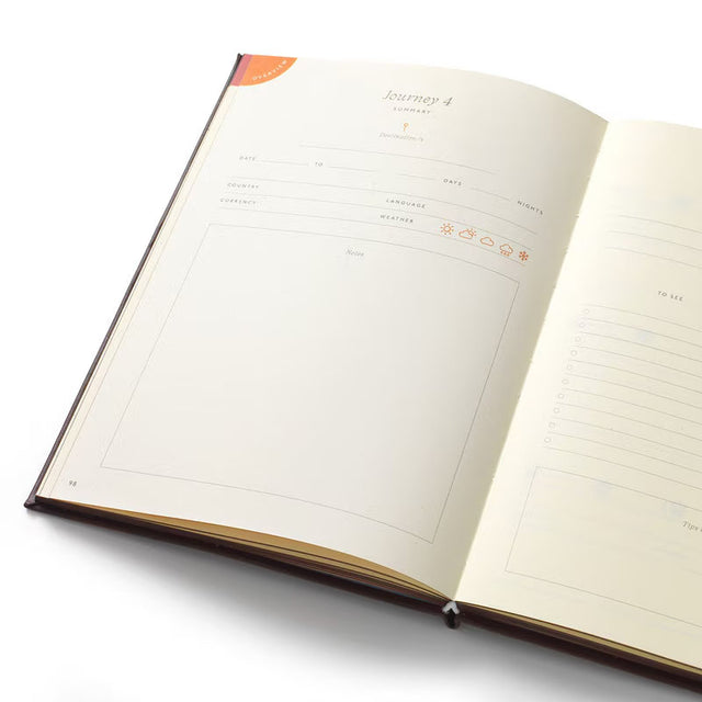 Papier Travel Stamps A5 Soft-Cover Travel Journal interior