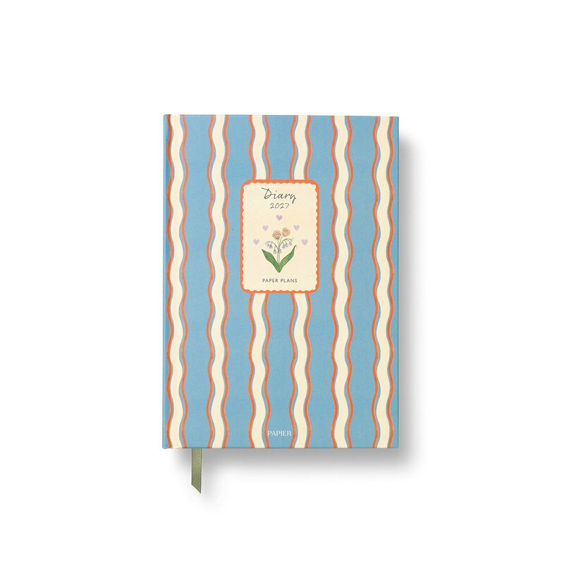 Papier 2027 Weekly Hardcover A5 Diary Vintage Stripes