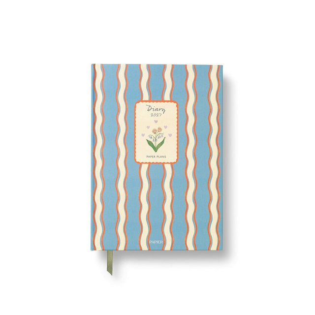 Papier 2027 Weekly Hardcover A5 Diary Vintage Stripes