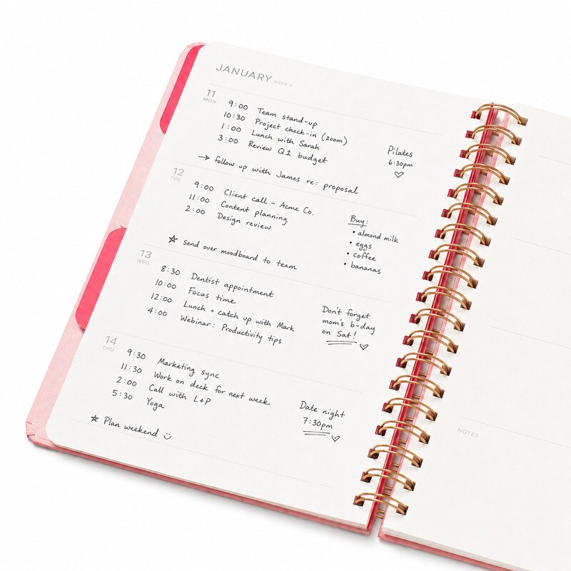 Papier 2027 Weekly Hardcover B5 Spiral Diary inside