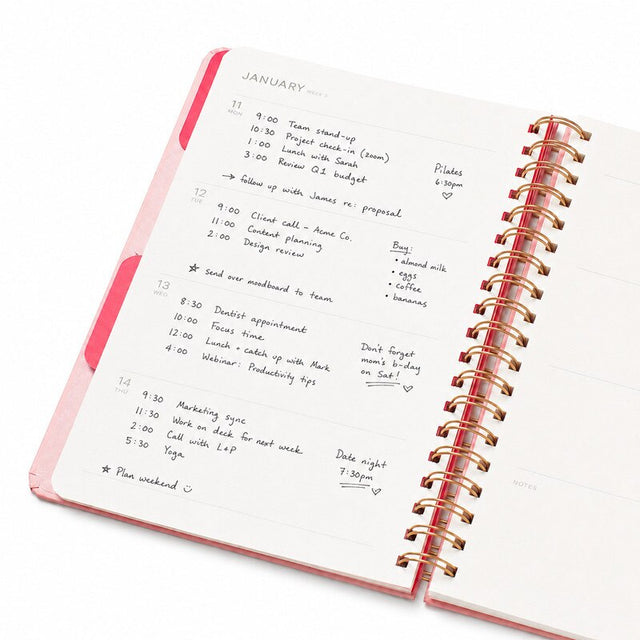 Papier 2027 Weekly Hardcover B5 Spiral Diary inside