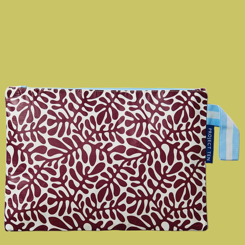 Project Ten Large Zip Pouch Coral