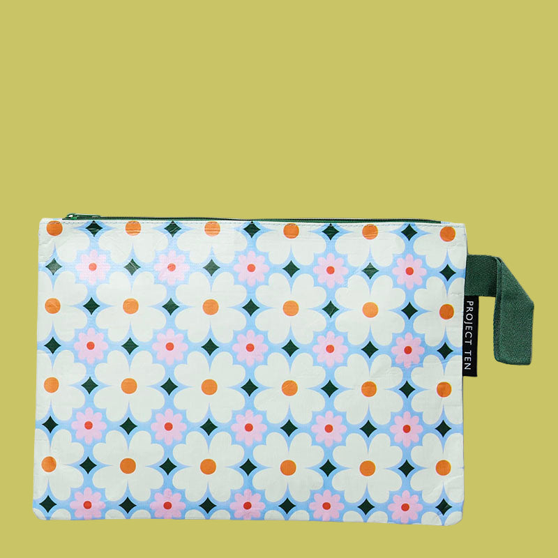 Project Ten Large Zip Pouch Daisy