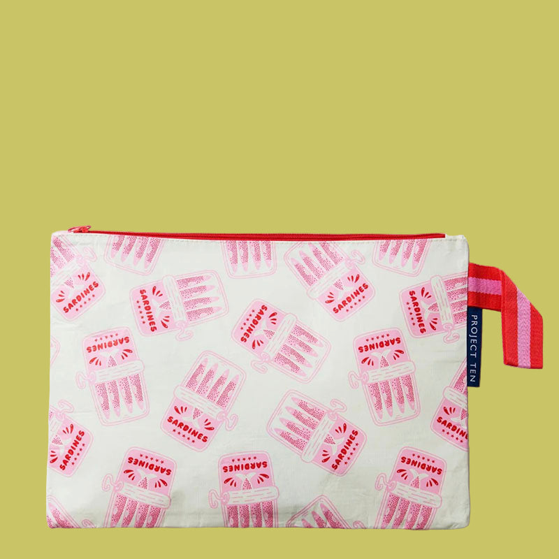 Project Ten Large Zip Pouch Sardine