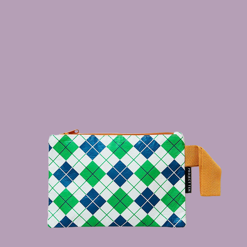 Project Ten Mini Zip Pouch Argyle