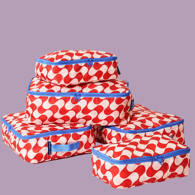 Project Ten Packing Cube Set Red Ripple
