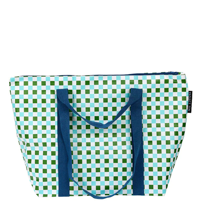 Going gingham 2024 large utility tote