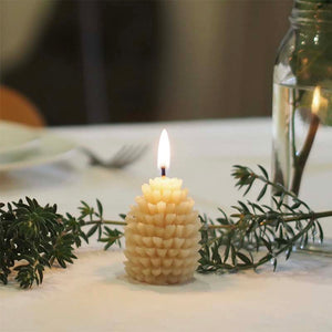 Queen B Small Pine Cones Beeswax Candles