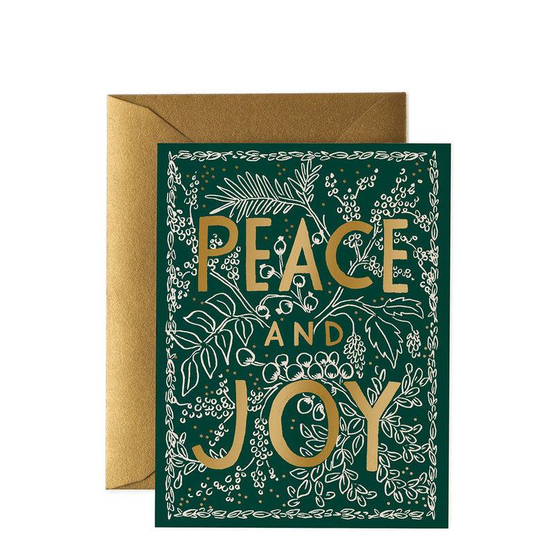 Rifle Paper Co Evergreen Peace Christmas Card