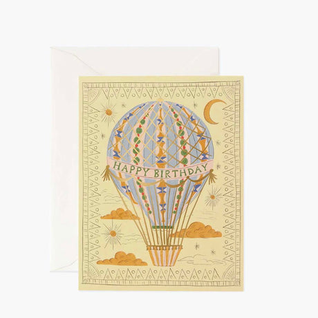 Rifle Paper Co Happy Birthday Hot Air Balloon Card
