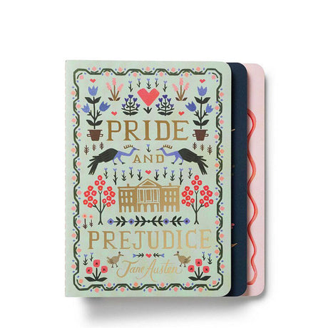 Rifle Paper Co Pack of 3 Stitched Notebooks - Jane Austen