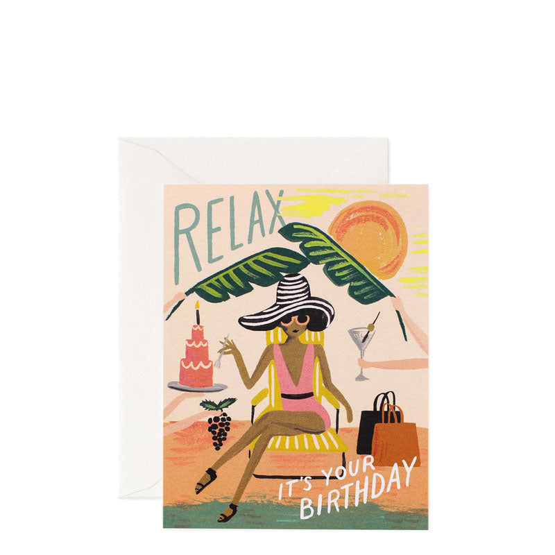 Rifle Paper Co Relax Birthday Card