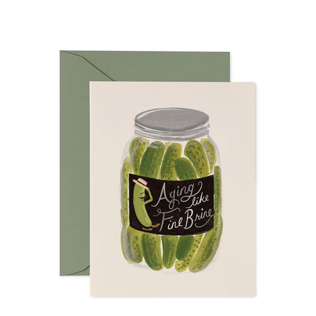 Rifle Paper Co Aging Like Fine Brine Birthday Card