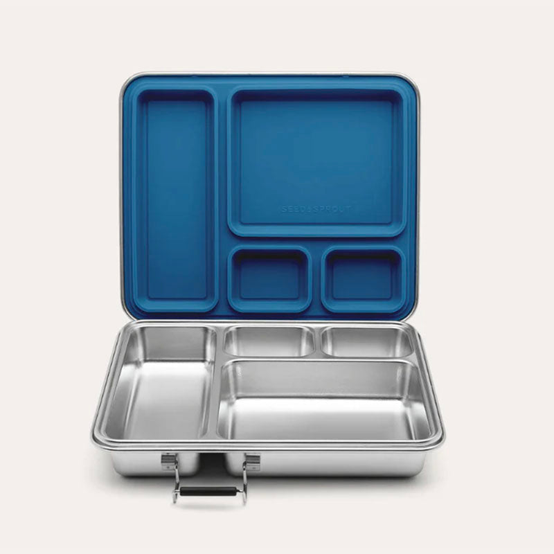 Seed & Sprout CrunchBox 2.0 Lunch Box with Leak Resistant Seal Lagoon