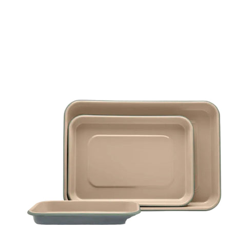 Seed & Sprout Enamel Baking Tray Set Eucalyptus