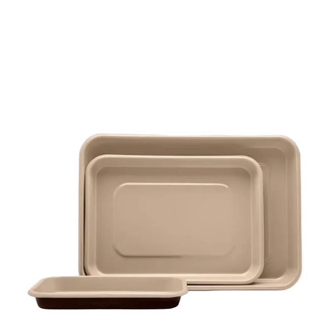 Seed & Sprout Enamel Baking Tray Set Macadamia