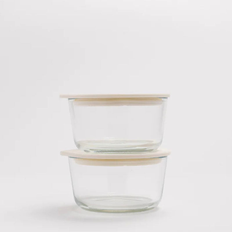 Seed &amp; Sprout Glass Dip Bowls | Set of 2 - Oat Milk