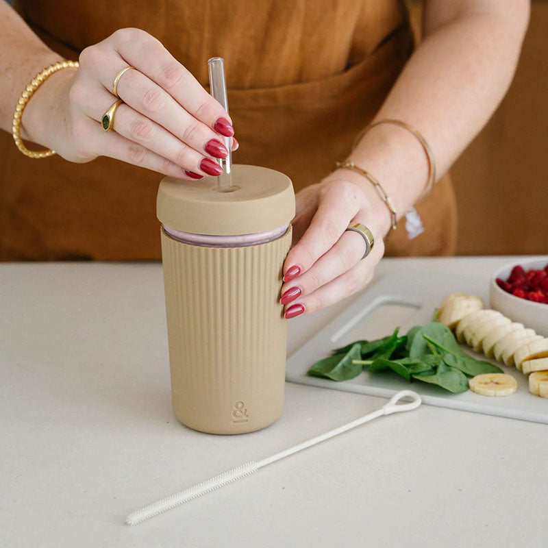 Seed & Sprout Reusable Glass Smoothie Cup