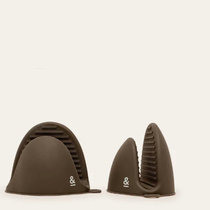 Seed & Sprout Silicone Oven Mitt Set Clove