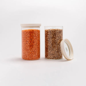 Seed & Sprout Wategos Glass Pantry Jar 2-pack - 1000ml Oat Milk