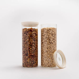 Seed & Sprout Wategos Glass Pantry Jar 2-pack - 1500ml Oat Milk