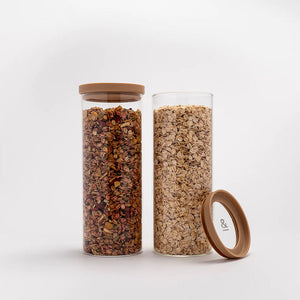 Seed & Sprout Wategos Glass Pantry Jar 2-pack - 1500ml Praline