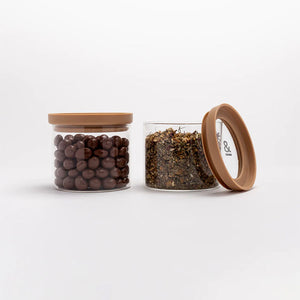 Seed & Sprout Wategos Glass Pantry Jar 2-pack - 450ml - Praline