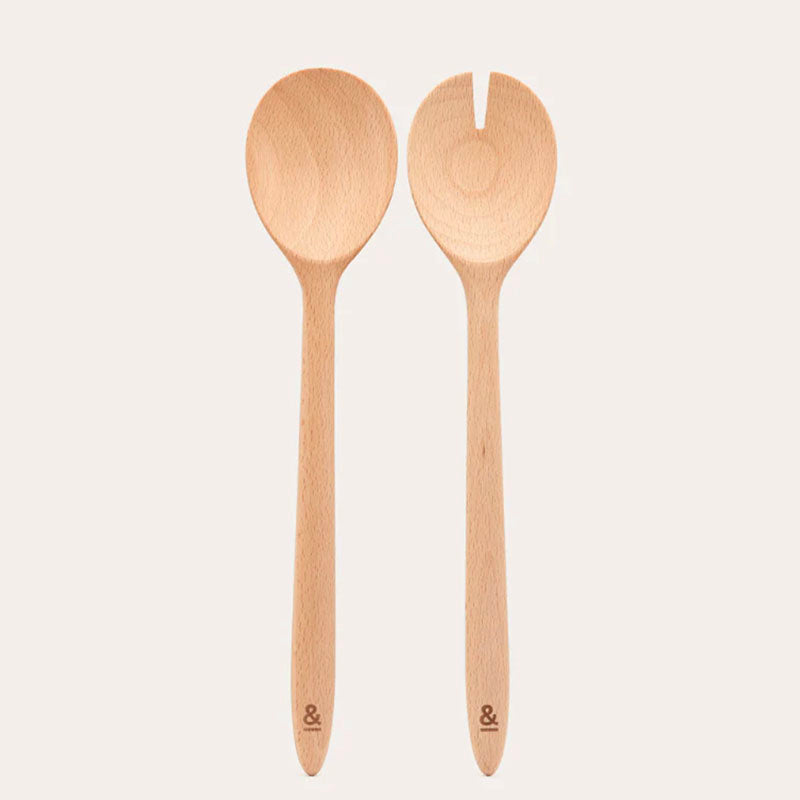 Seed &amp; Sprout Wooden Beechwood Salad Servers