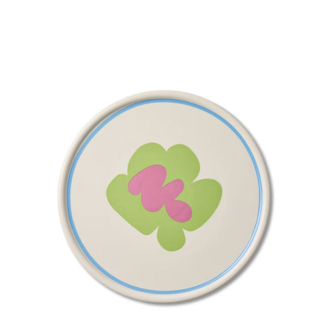 Studio Milligram 26cm Ceramic Plate Green Flower