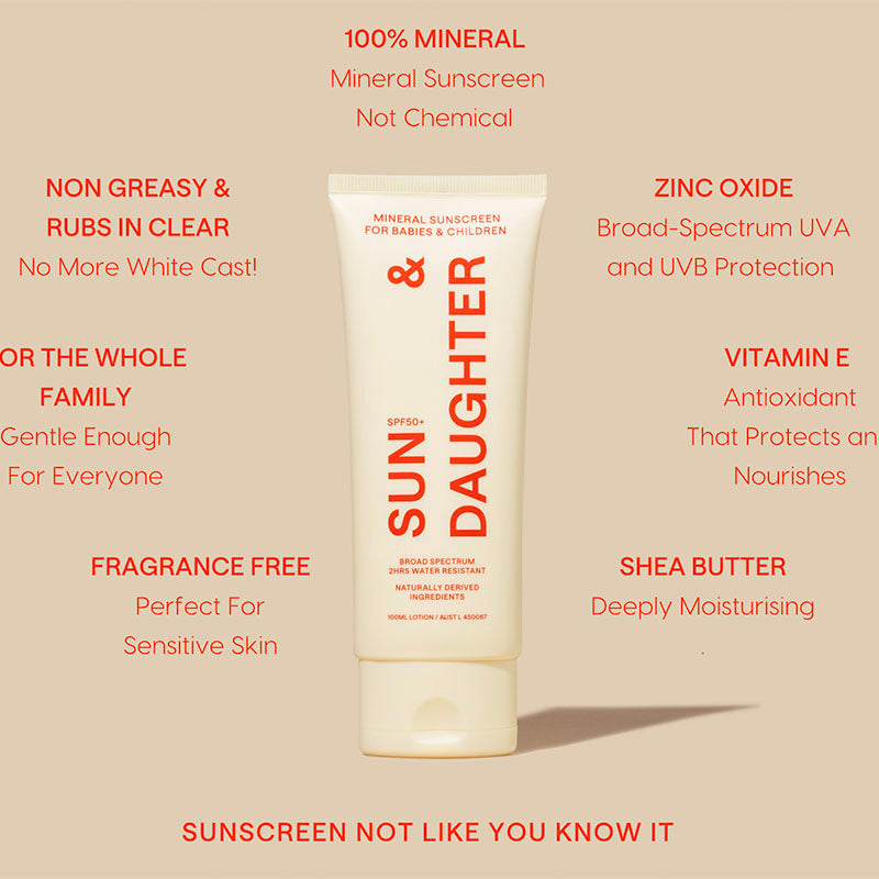 Sun & Daughter SPF50 Mineral Sunscreen for Children + Babies