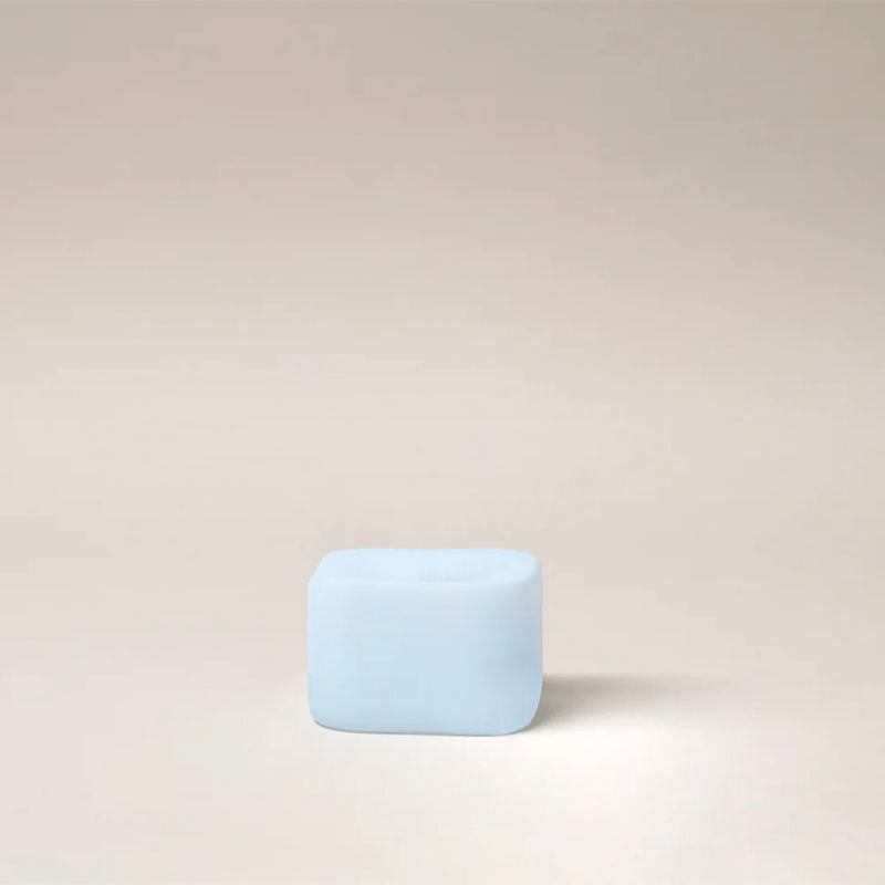 This Is Incense Frosted Glass Incense Holder - Cube Blue