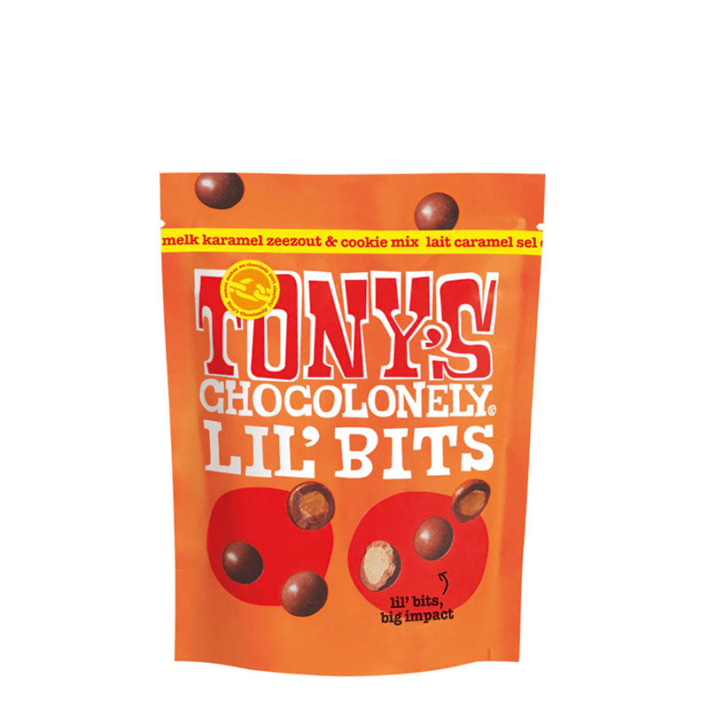 Tony’s Chocolonely Lil’ Bits - Milk Caramel Sea Salt &amp; Cookie Mix