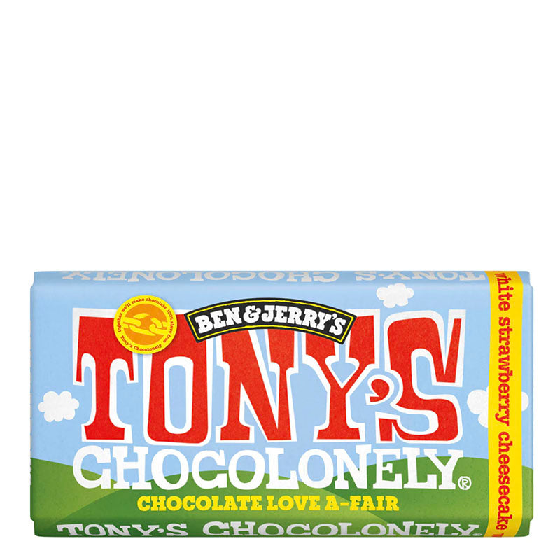 Tony's Chocolonely x Ben & Jerry's White Strawberry Cheesecake