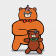 WRAP Bear with Mini Card Greeting Card