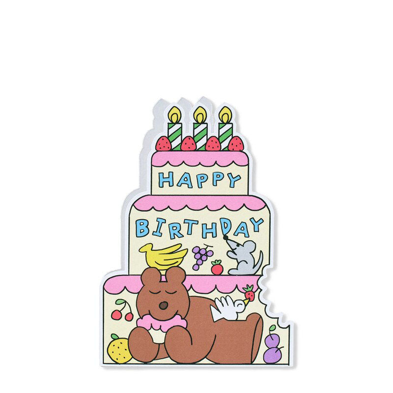 WRAP Birthday Cake Bear Card