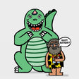 WRAP Dinosaur with Mini Card Birthday Card Geelong