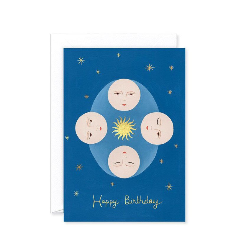 WRAP Happy Birthday Moons + Stars Card
