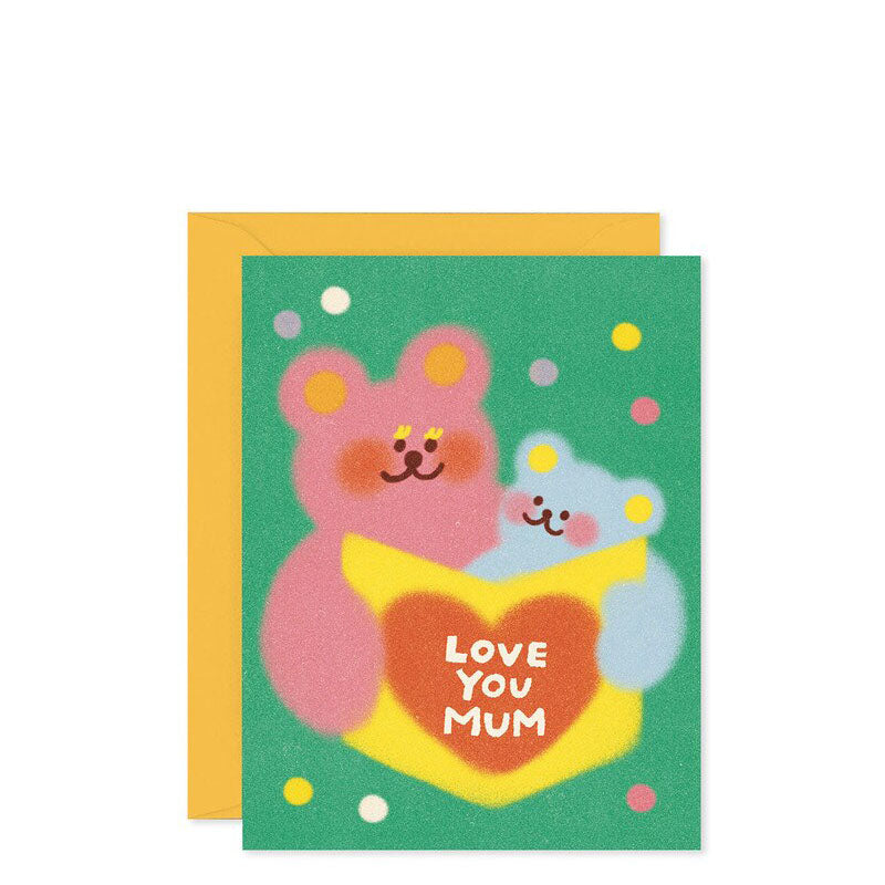 WRAP Love You Mum Bears Reading Card