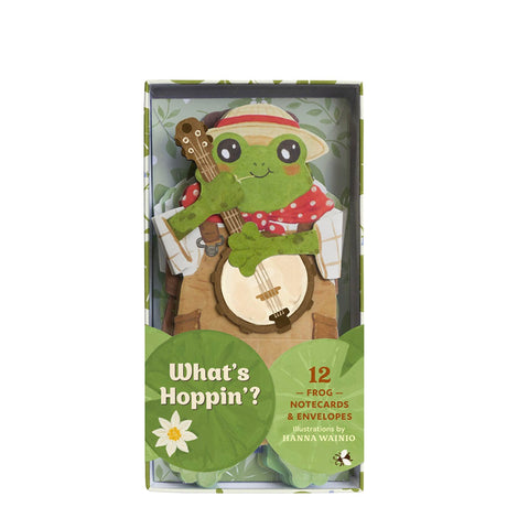 What's Hoppin' 12 Frog Notecards & Envelopes